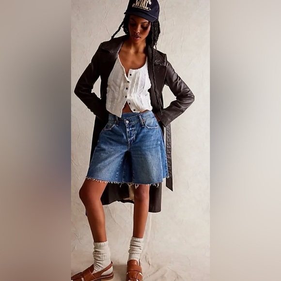 Free People WeThe Free Boomerang long shorts. NWT. Blues clues - Picture 3 of 5